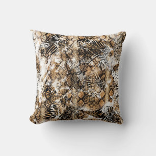Colourful Leopard Zebra Camouflage Pattern Cushion