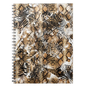 Colourful Leopard Zebra Camouflage Pattern Notebook