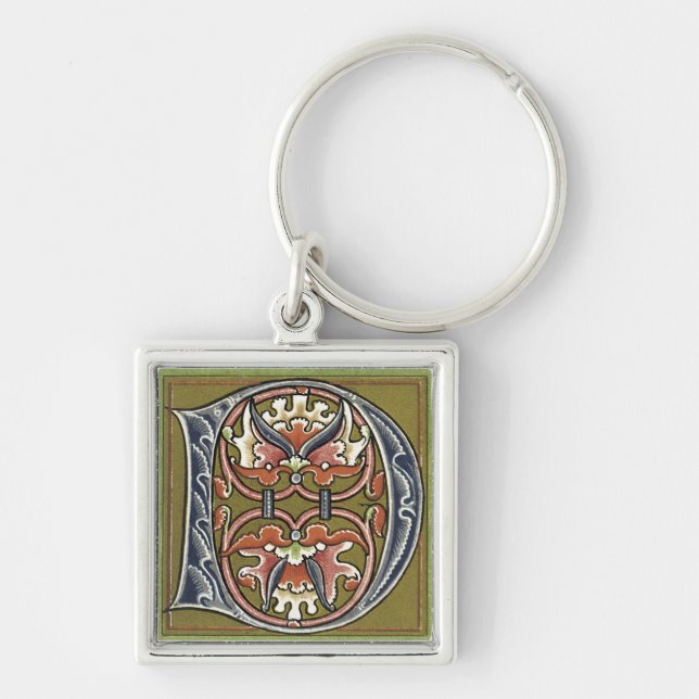 Colourful Letter 'D' -  Keychain (Front)