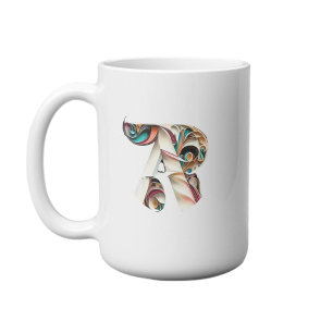 Colourful Letter R Personalised Mug