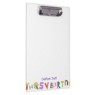 Colourful Letter Teacher Classroom Clipboard