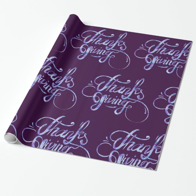 Colourful Letter- Thanksgiving Wrapping Paper (Unrolled)