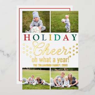 Colourful Letters 4 Photo Chic Holiday Cheer Gold