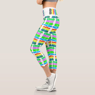 Colourful Letters Happy Belarus Workout Leggings