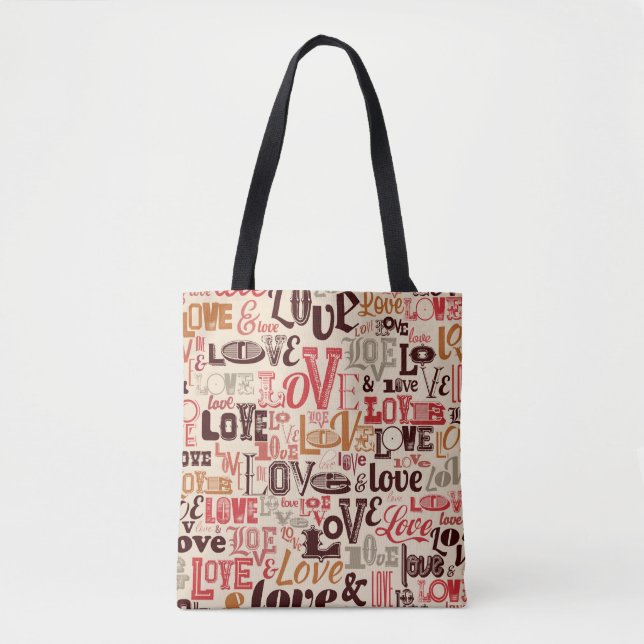 Colourful Letters- Text Design Tote Bag (Front)