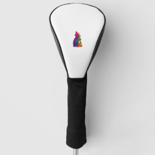 Colourful LGBT Pride German Shepherd Dog Pile Golf Head Cover