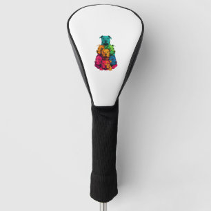Colourful LGBT Pride Staffordshire Bull Terrier Do Golf Head Cover