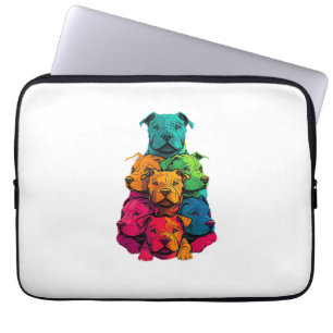 Colourful LGBT Pride Staffordshire Bull Terrier Do Laptop Sleeve