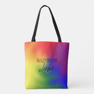 Colourful LGBT Rainbow Colours Abstract Art Pride Tote Bag