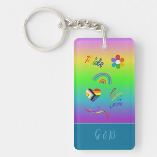 colourful lgbtq gay pride month key ring