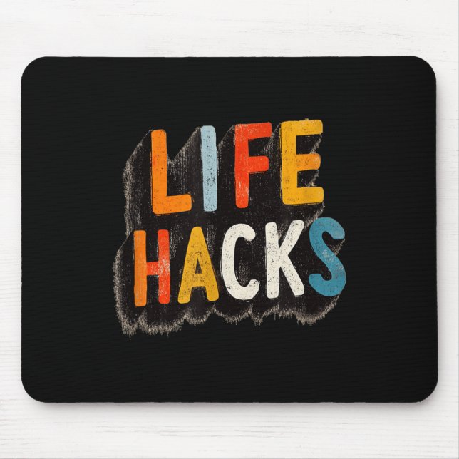 Colourful Life Hacks Emblem  Mouse Mat (Front)