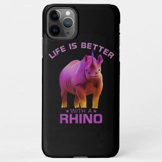 Colourful Life Is Better With A Rhino Cute Wild iPhone 11Pro Max Case