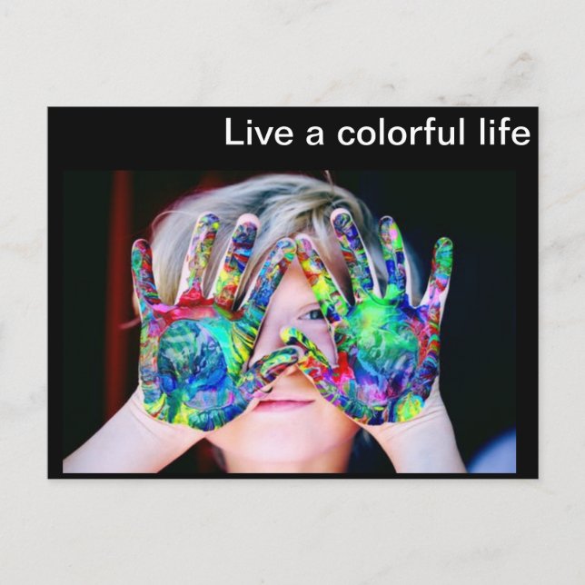 Colourful life postcard (Front)