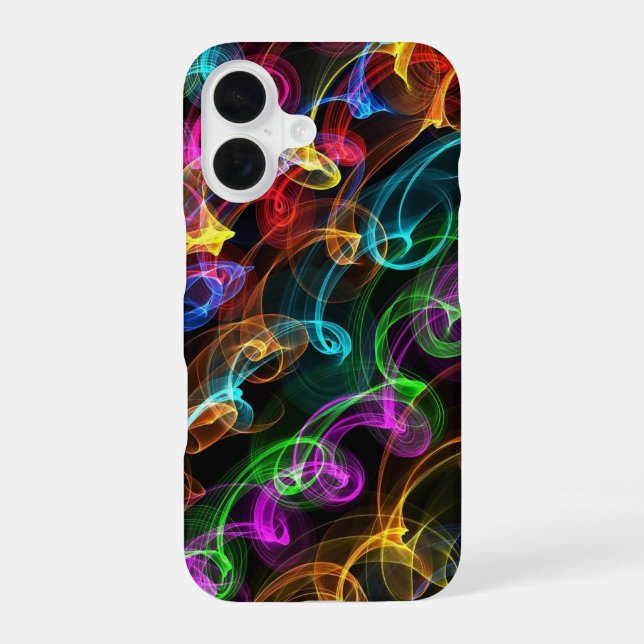 Colourful Light Explosion  iPhone 16 Case (Back)