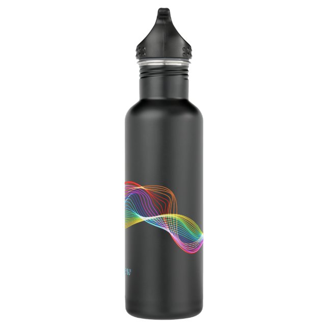 Colourful Light Matrix Personalised 710 Ml Water Bottle (Right)