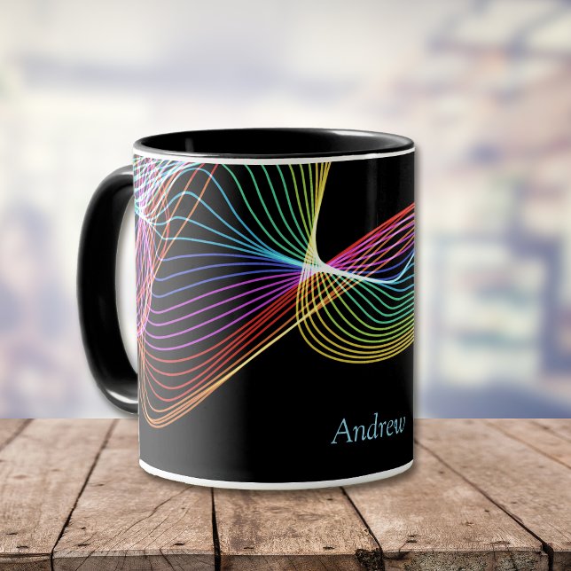 Colourful Light Matrix Personalised Mug (Creator Uploaded)