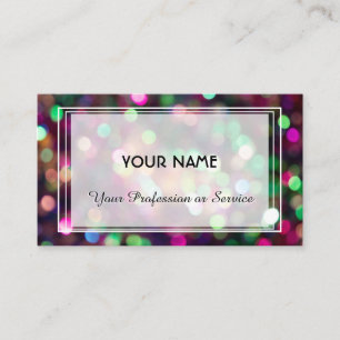 Colourful lights abstract shiny sparkles design business card