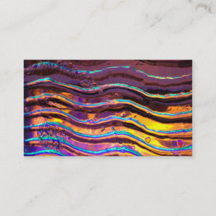 Colourful Lights Behind Wavy Glass Business Card