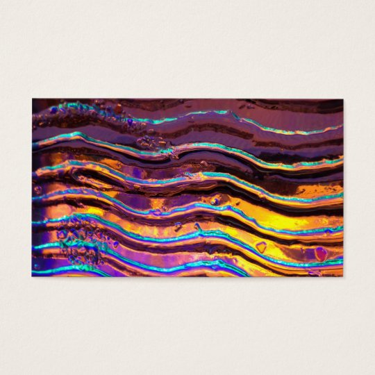 Colourful Lights Behind Wavy Glass Business Card