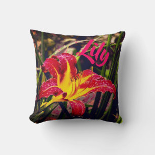 Colourful Lily After The Rain Cushion