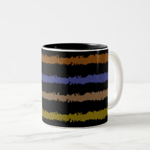 Colourful Line Abstract Pattern Two-Tone Coffee Mug