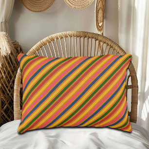 Colourful Line Pattern Decorative Cushion