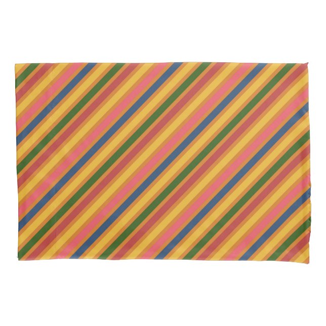 Colourful Line Pattern Pillowcase (Front)