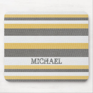 Colourful Linen Stripes Mouse Mat