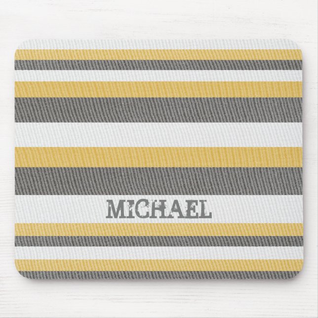 Colourful Linen Stripes Mouse Mat (Front)