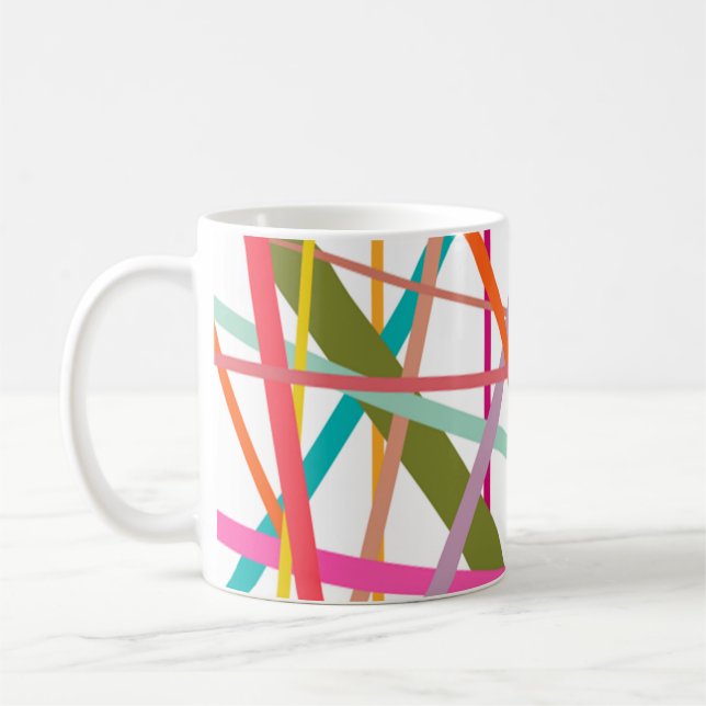 Colourful Lines  Coffee Mug (Left)