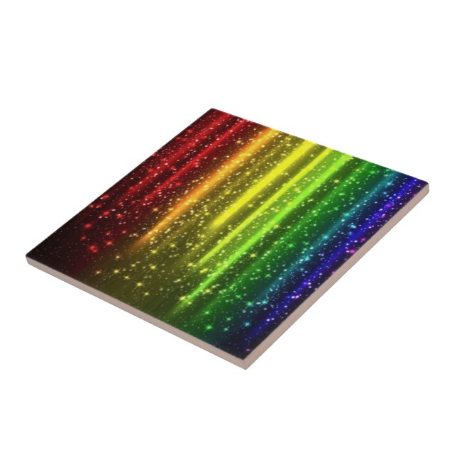 Colourful Lines Flare Ceramic Tile Beautiful Light (Side)