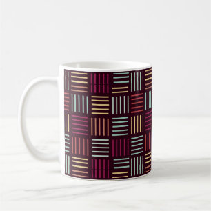 Colourful Lines Squared Coffee Mug