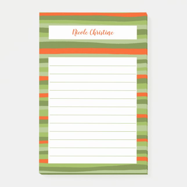 Colourful Lines Stripes Holiday CUSTOMIZED Notepad (Front)