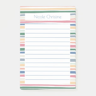 Colourful Lines Stripes Pattern CUSTOMIZED Notepad