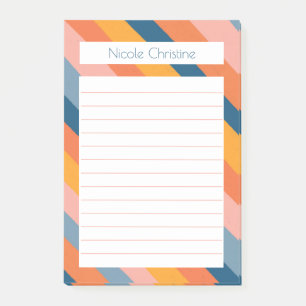 Colourful Lines Stripes Pattern CUSTOMIZED Notepad