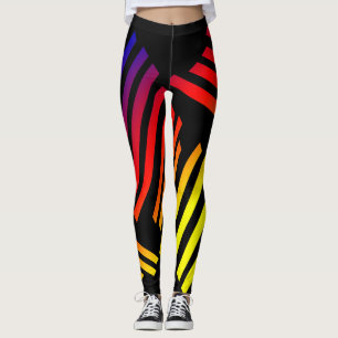 Colourful lining leggings for women