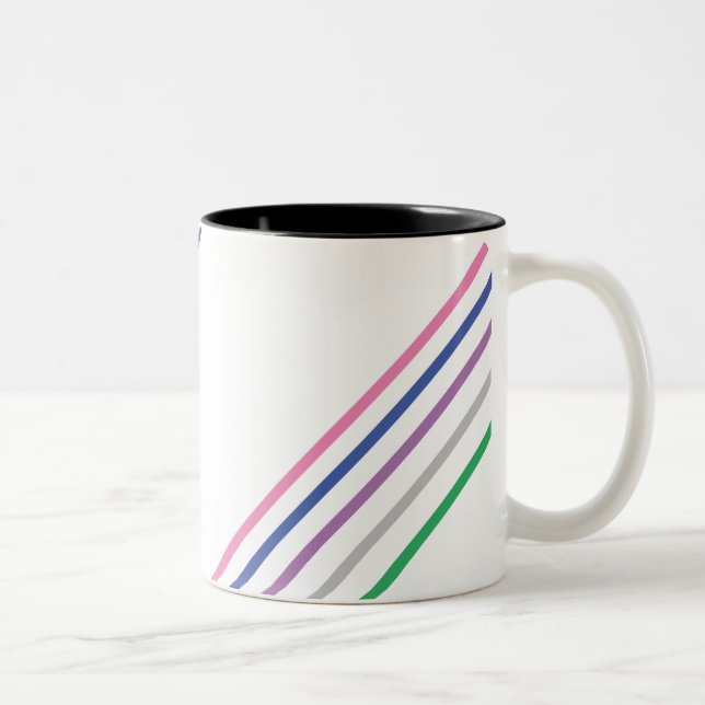 Colourful Lining Top quality  Luxury Coffee Mug (Right)