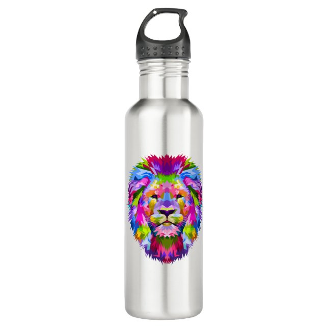 Colourful lion 710 ml water bottle (Front)