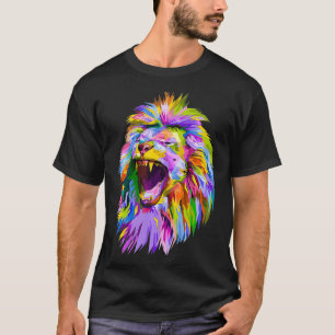 Colourful Lion Awesome Cute And Beautiful Colourfu T-Shirt