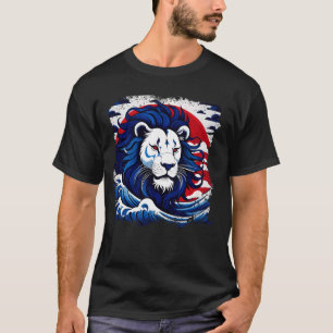 Colourful Lion Head Art For Lions Lovers With Ukiy T-Shirt