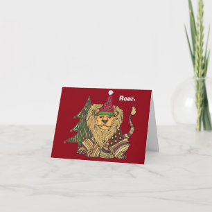 Colourful Lion Holiday Card