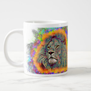 Colourful Lion Large Coffee Mug