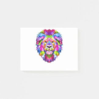 Colourful lion post-it notes