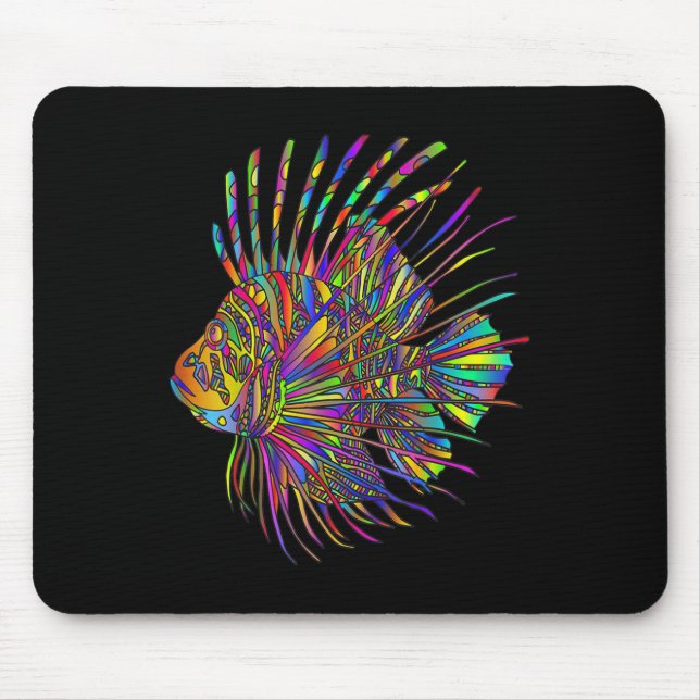 Colourful Lionfish Lion Fish  Mouse Mat (Front)