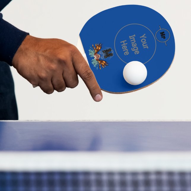 Colourful Lionfish Monogram Ping Pong Paddle (Insitu)