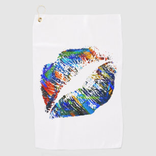 Colourful Lips #3 Golf Towel