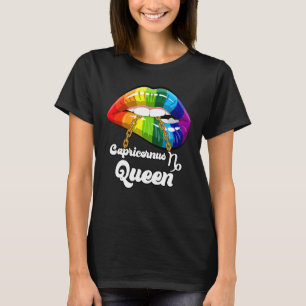 Colourful Lips Capricornus Queen Birthday 2022 For T-Shirt