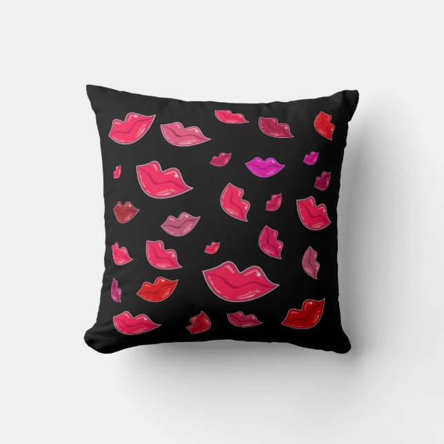 Colourful lips cushion (Front)