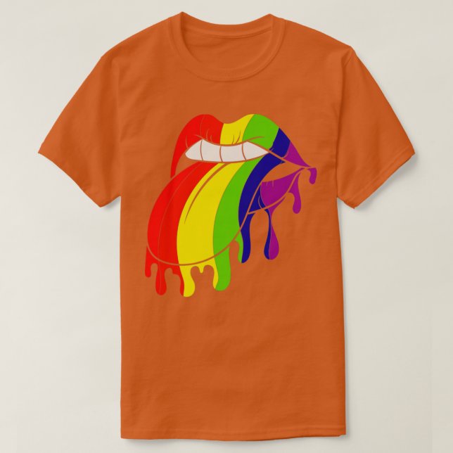 Colourful Lips LGBT T-Shirt (Design Front)
