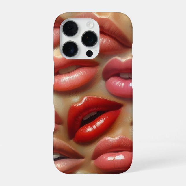 Colourful Lips Pattern iPhone Case (Back)